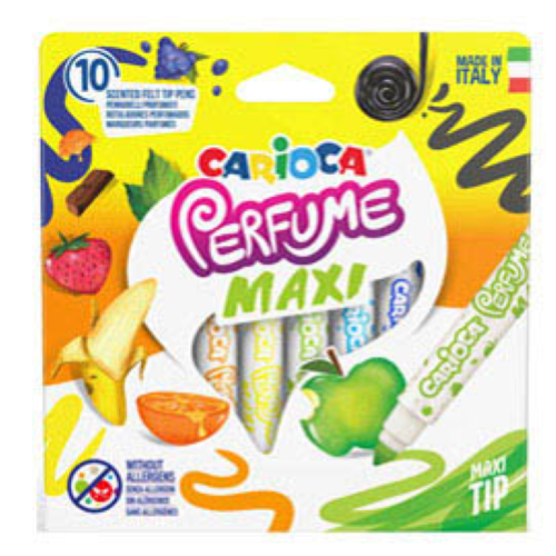 Astuccio 10 pennarelli Perfume punta maxi 7mm colori assortiti CARIOCA